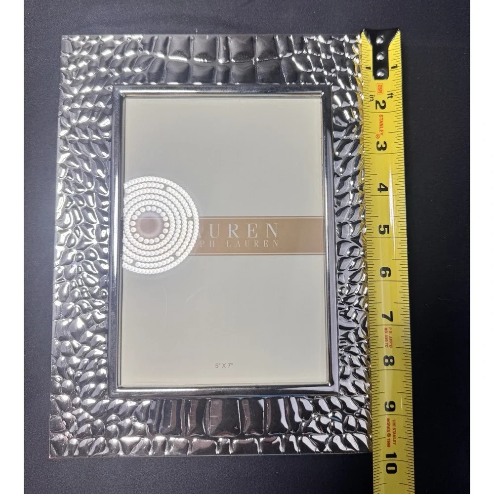 Lauren Ralph Lauren Crocodile 8 x 10 for 5 x 7 Pic Nickel Plated  Picture Frame